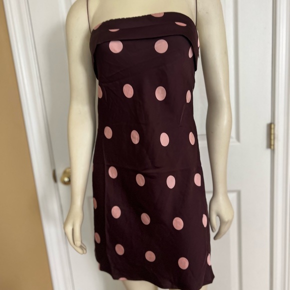 Princess Polly Phillipa Mini Dress Plum / Pink Polka Dot - Picture 10 of 12